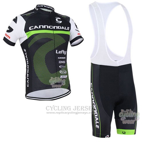 2016 Cycling Jersey Canonodale Green and Black Short Sleeve and Bib Short
